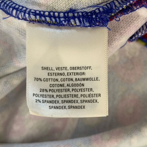 Anthropologie Maeve Sheffield Textured Skirt 4 Blue Pink Floral Straight Pencil - Picture 9 of 10